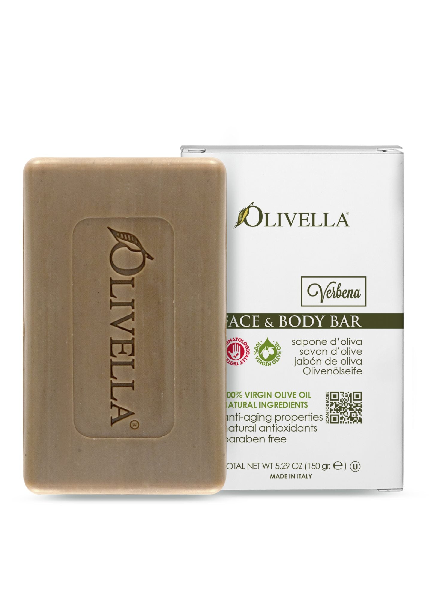 Olivella Bar Soap Verbena 5.29 Oz - Olivella